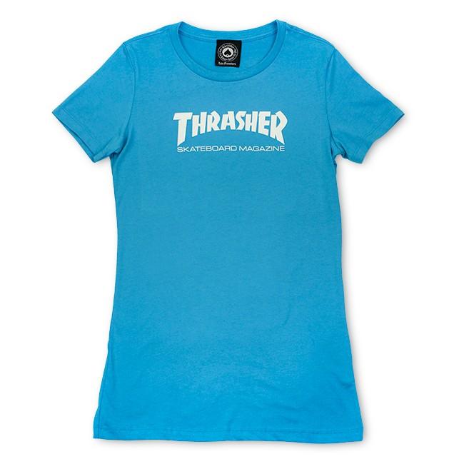 Футболка Girls Thrasher Mag Logo Short Sleeve Голубая